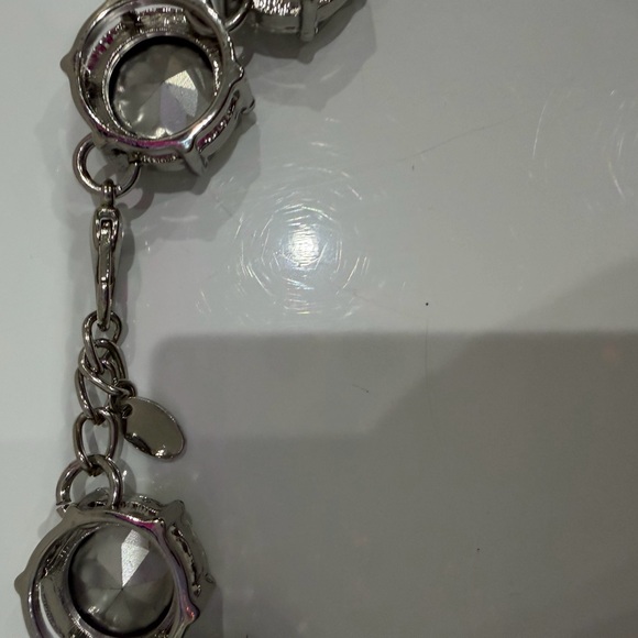 Zara Maxi Jewel Silver Statement Necklace - Picture 7 of 8